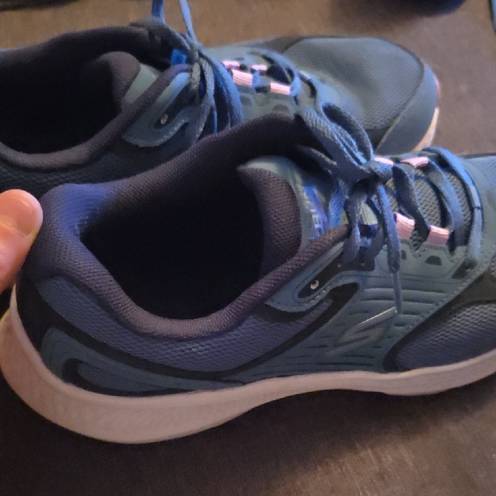 Skechers Blue and Pink Women's Sneakers - Picture 8 of 10